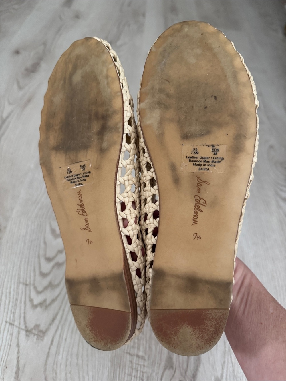 Sam Edelman Women's Shira Woven Flats Ivory size7.5 - Picture 7 of 9